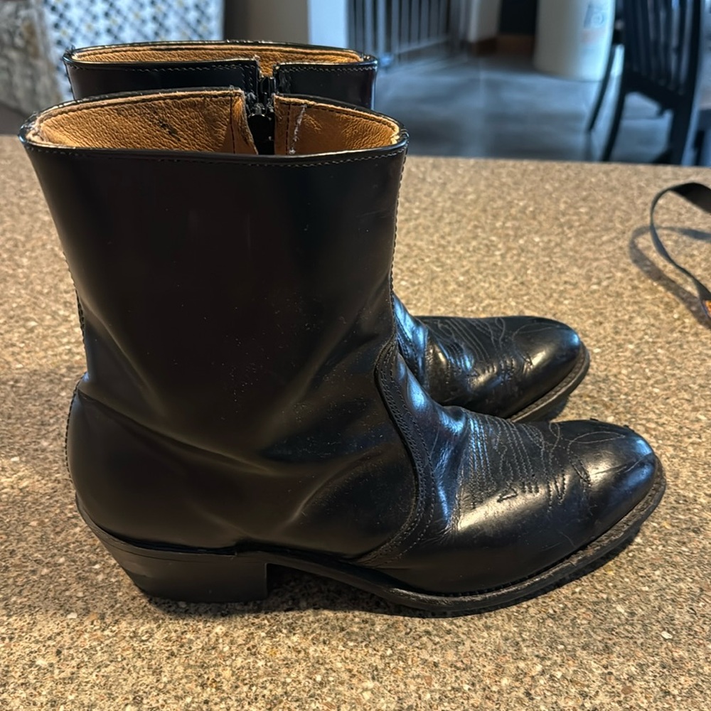 Vintage leather cowboy boots